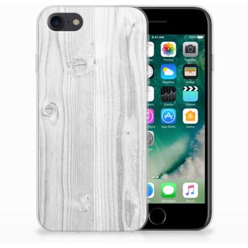 B2Ctelecom Hoesje iPhone SE (2020) en iPhone 8 | 7 White Wood