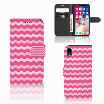 B2Ctelecom iPhone XR Hoesje met ruimte voor pasjes Waves Pink