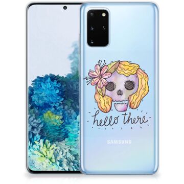 B2Ctelecom Samsung Galaxy S20 Plus Silicone Back Case Boho Skull