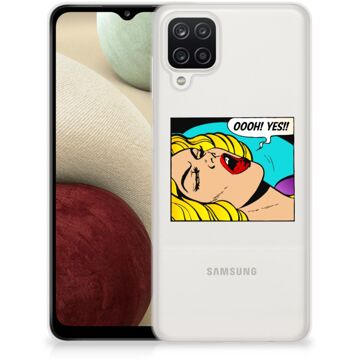 B2Ctelecom Silicone Back Case Samsung Galaxy A12 Hoesje met Tekst Popart Oh Yes