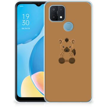 B2Ctelecom Telefoon Hoesje OPPO A15 Siliconen Hoesje met Naam Baby Hyena