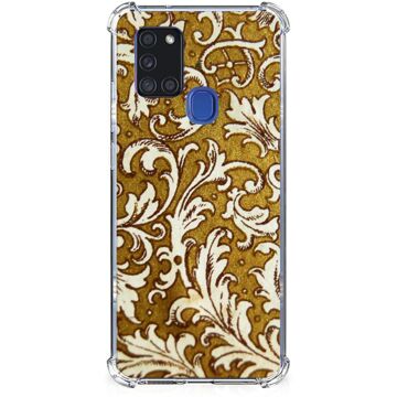 B2Ctelecom Telefoonhoesje  Samsung Galaxy A21s Telefoontas met transparante rand Barok Goud