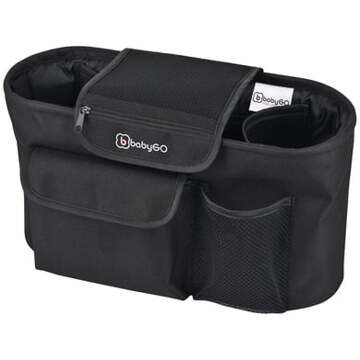 BabyGO Organizer voor Kinderwagen Black Zwart