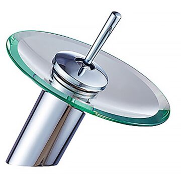 Badkamer Waterval Basin Sink Mengkraan Kraan Chrome Gepolijst Glas Rand Kraan Tap Badkamer Glas Waterval Kraan Creativiteit