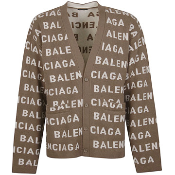 Balenciaga Logo Wollen Vest Balenciaga , Brown , Heren - M,S