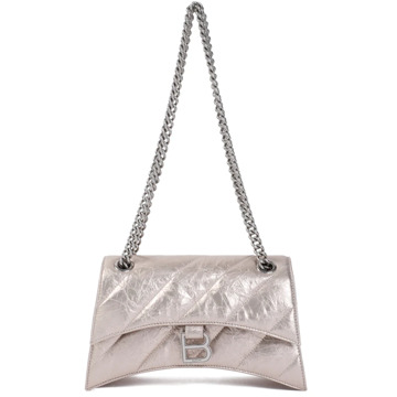 Balenciaga Metallic Chain Stone Beige Handbag Balenciaga , Gray , Dames - ONE Size