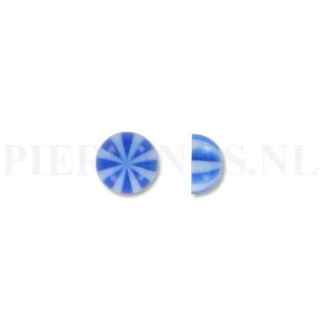 Balletje 1.6 mm acryl halve strandbal blauw