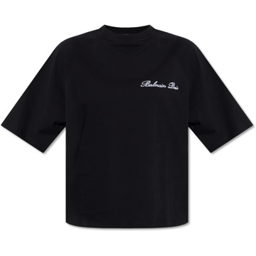 Balmain Katoenen T-shirt Balmain , Black , Dames - M,S,Xs