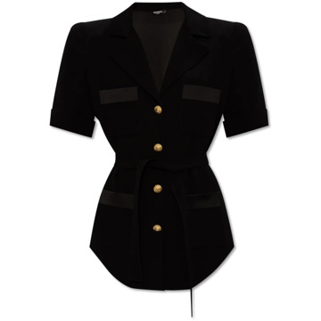 Balmain Shirt met riem Balmain , Black , Dames - L,M,S