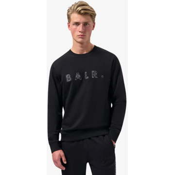 Balr Heren sweater monogram embro regular fit /phantom Zwart - L