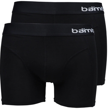 Bamboe Boxershort Heren Zwart 2-Pack -  L