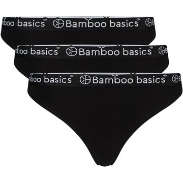 Bamboo Basics 3-Pack Dames Bamboe Strings Emma – Zwart - S