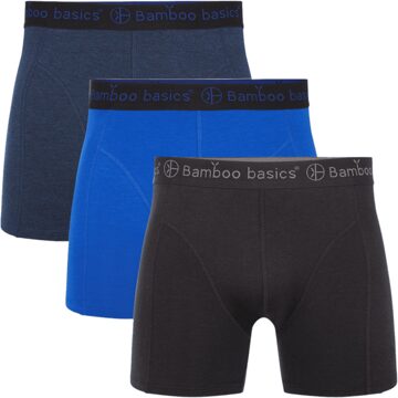Bamboo Basics 3-Pack Heren Boxershorts - Zwart - Navy - Blauw