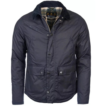 Barbour Blauwe Reelin Waxjas Barbour , Blue , Heren - Xl,L,M