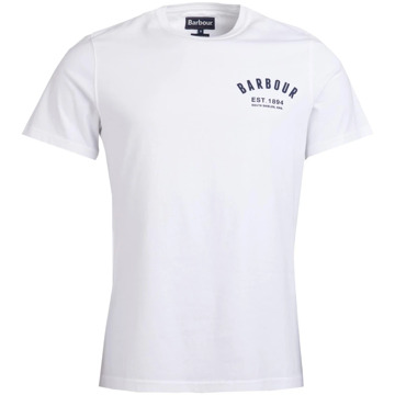 Barbour Preppy T-Shirt Tee Barbour , White , Heren - 2Xl,Xl,L,M