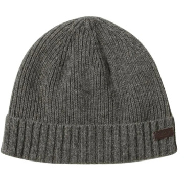 Barbour Wollen Beanie met Omgeslagen Rand Barbour , Gray , Unisex - ONE Size