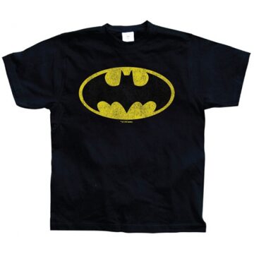 Batman T-shirt - zwart - katoen - volwassenen - Superhelden Verkleedshirt heren