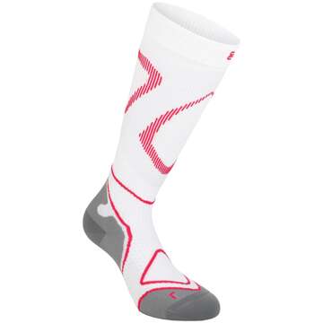 Bauerfeind Performance Compressie-sokken Dames-Wit,Pink - 41-43S