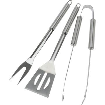BBQ Collection BBQ/barbecue gereedschap set 3-delig RVS - Barbecuegereedschapset