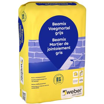 Beamix Weber Beamix Voegmortel Grijs 15kg