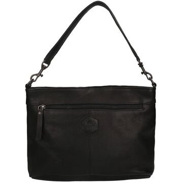 Bear Design Angelica Leren Hobotas / Schoudertas - Zwart