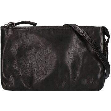 Bear Design Crossbodytas Cow Lavato Leer - zwart