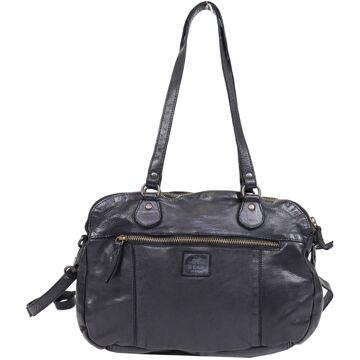 Bear Design Schoudertas Cow Lavato Leer - zwart