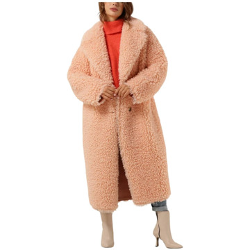 Beaumont Reversible Curly Lammy Coat in Roze Beaumont , Pink , Dames - S,Xs