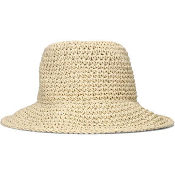 Becksondergaard Beige Straw Hat Solid Saverina Becksöndergaard , Beige , Dames - M/L