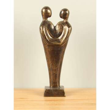 Beeld brons Koppel met hart