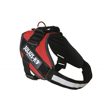 Beeztees JULIUS K9 IDC krachtharnas 0-M-L: 58-76 cm - 40 mm - rood - voor hond