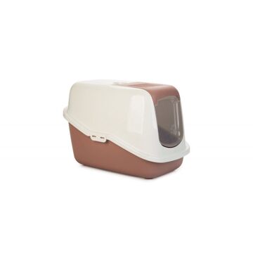 Beeztees Nestor Earth Kattenbak - Roze/Wit - 56 x 39 x 39 cm