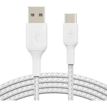 Belkin Braided C-A 1M Oplader Wit