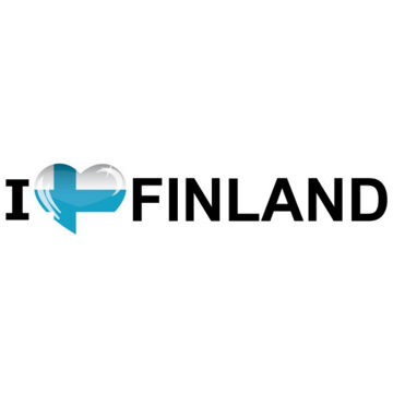 Bellatio Decorations Sticker - I love Finland - 19 x 4 cm - Finland - landenthema