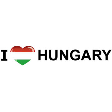 Bellatio Decorations Sticker - I love Hungary - 19 x 4 cm - Hongarije - landenthema