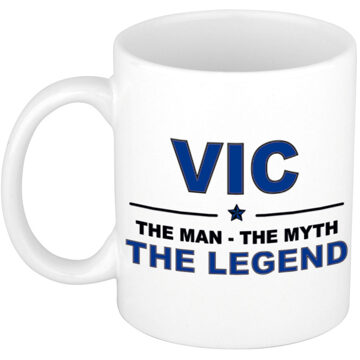 Bellatio Decorations Vic The man, The myth the legend cadeau koffie mok / thee beker 300 ml