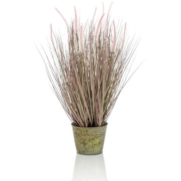Bellatio Flowers & Plants Kunstplant Pennisetum in pot 58 cm Groen