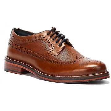 Ben Sherman Archie Brogue Leer Heren Tan Veterschoenen Bruin