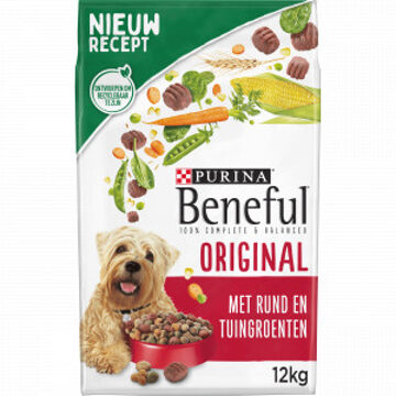 Beneful 2 x 12 kg Original Rund, Tuingroenten en Vitaminen Beneful Hondenvoer