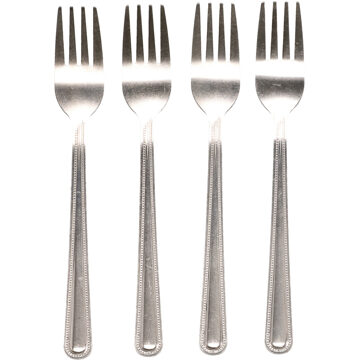 Benson Gebaksvorkjes/taartvorkjes Classic - 4x - RVS - 15 cm - zilver - dessert vorken