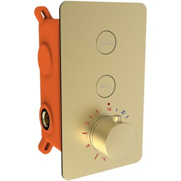 Best Design Inbouw Douchekraan Clic Nancy 2-weg Thermostaat Mat Goud