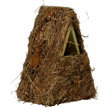 Best for Birds Houten vogelhuisje/nestkastje groene camouflage 24 cm