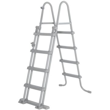 Bestway Zwembadladder Flowclear met 4 treden 122 cm Grijs