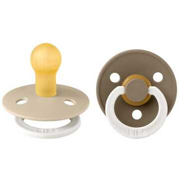 BIBS Fopspeen Night - Vanilla/Dark Oak - 2 stuks - Stage 2