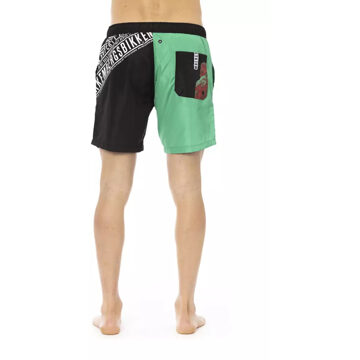 Bikkembergs Badshorts Met Grafische Print Zwart