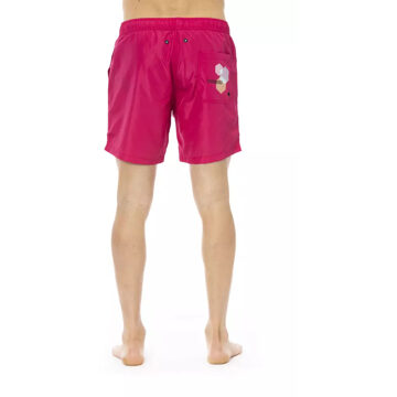 Bikkembergs Zwemshorts met geometrisch figuurprint Klaproos