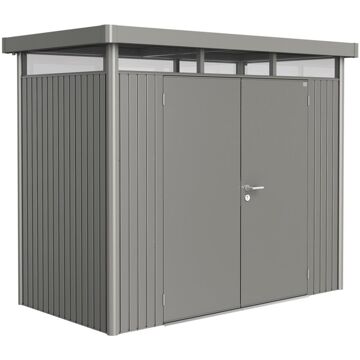 BIOHORT Highline H1 kwartsgrijs metallic 2 deurs - 275 x 155 x 222 cm