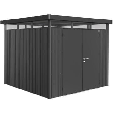 BIOHORT Highline H4 donkergrijs metallic 2 deurs - 275 x 275 x 222 cm