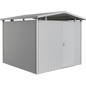 BIOHORT Panorama® P4 zilver metallic 1 deurs - 273 x 278 x 227 cm