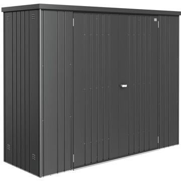 BIOHORT Tuinkast GR230 donkergrijs Metalic 2 deurs - 227x83x182,5cm